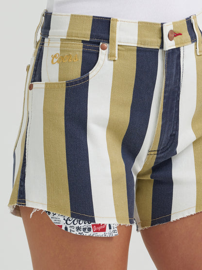 Womens Reworked Short Coors Stripe